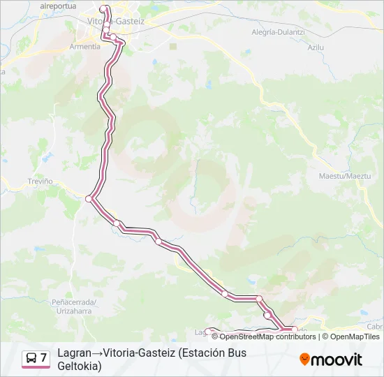 7 Bus Line Map