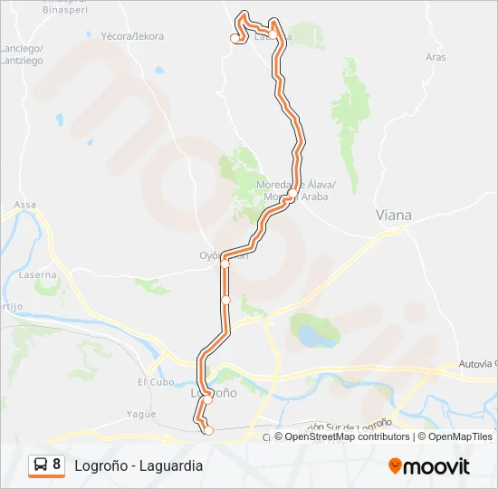 8 Bus Line Map