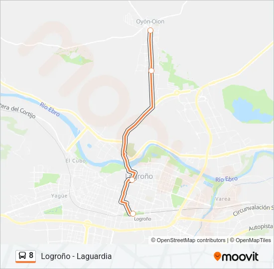 8 Bus Line Map