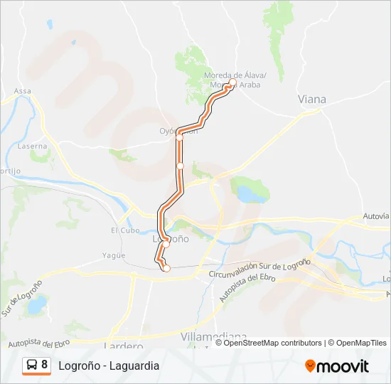 8 Bus Line Map