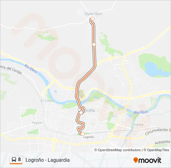 8 Bus Line Map