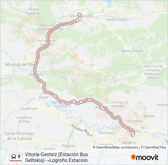 9 Bus Line Map