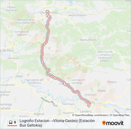 9 Bus Line Map