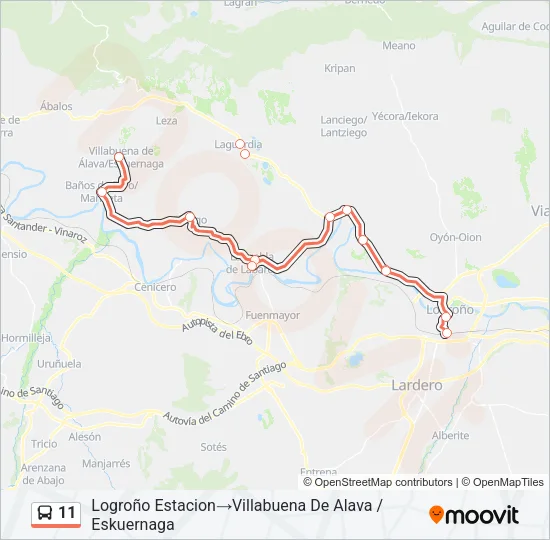 11 Bus Line Map