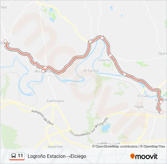 11 Bus Line Map