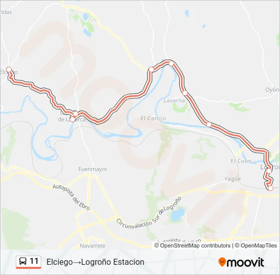 11 Bus Line Map