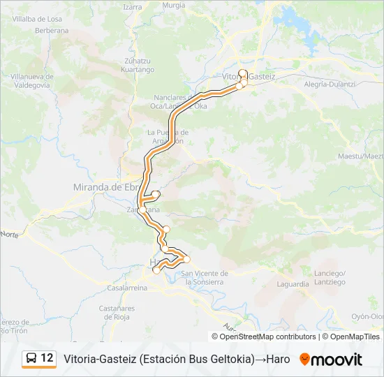 12 Bus Line Map