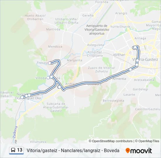 13 Bus Line Map