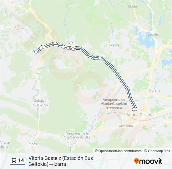 14 Bus Line Map