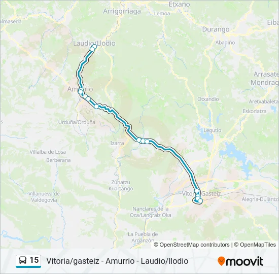 15 Bus Line Map