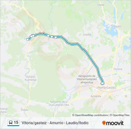 15 Bus Line Map