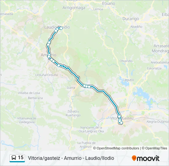 15 Bus Line Map