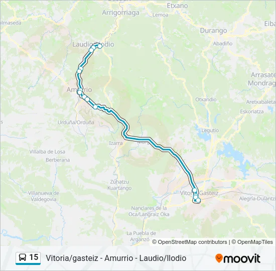 15 Bus Line Map