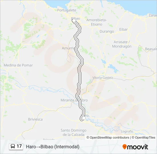 17 Bus Line Map