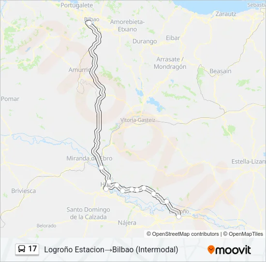 17 Bus Line Map