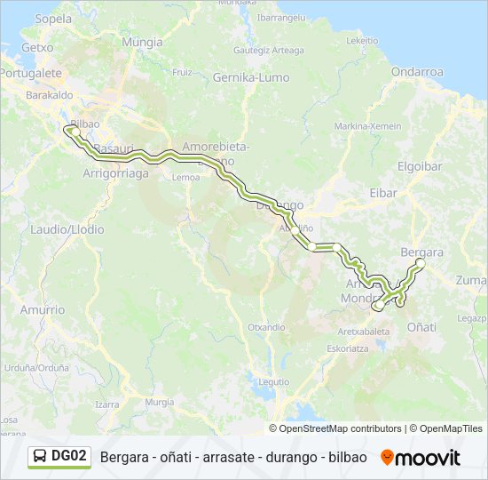 Mapa de DG02 de autobús