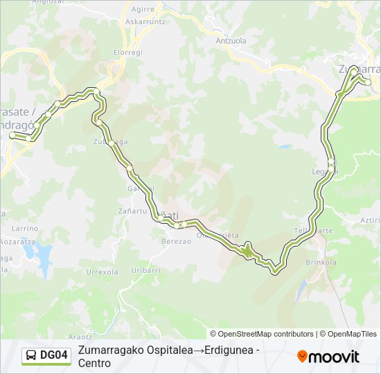 Mapa de DG04 de autobús