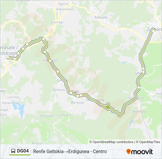 Mapa de DG04 de autobús