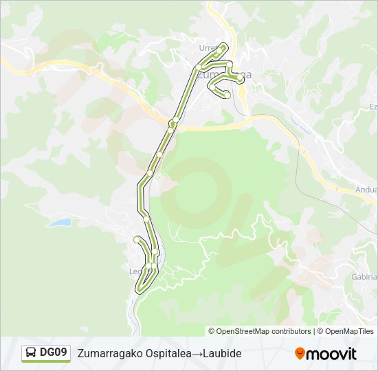Mapa de DG09 de autobús