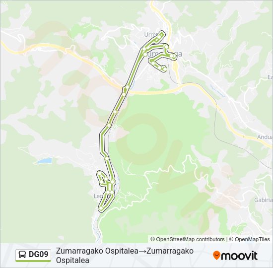 Mapa de DG09 de autobús