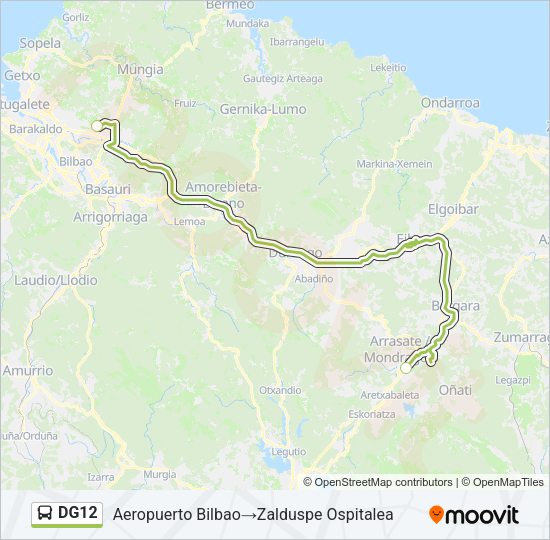 Mapa de DG12 de autobús