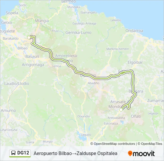 DG12 Bus Line Map