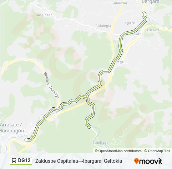 DG12 Bus Line Map