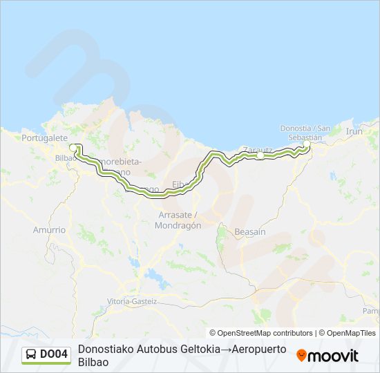 Mapa de DO04 de autobús