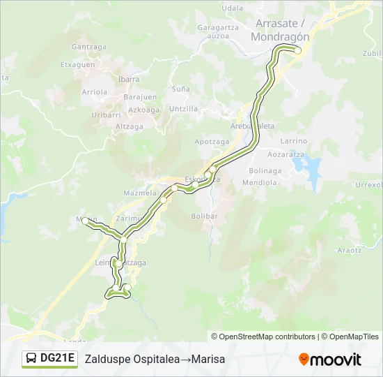 DG21E Bus Line Map