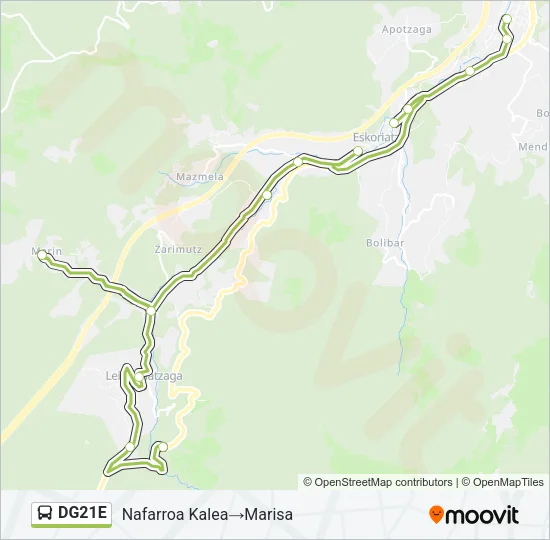 DG21E Bus Line Map