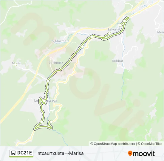DG21E Bus Line Map