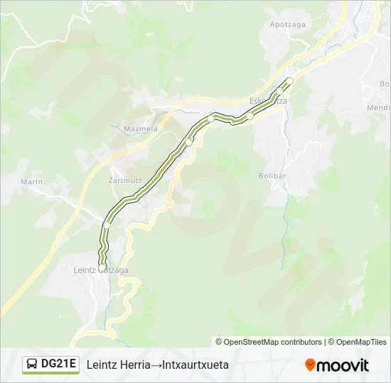 DG21E Bus Line Map