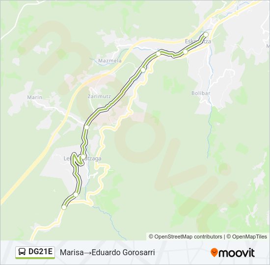 DG21E Bus Line Map
