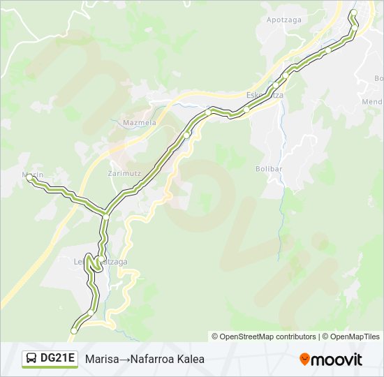 DG21E Bus Line Map