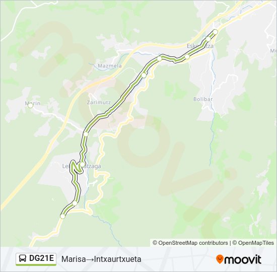 DG21E Bus Line Map