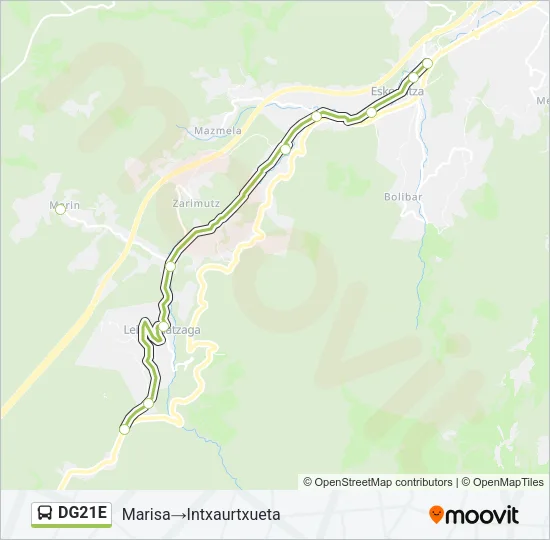 DG21E bus Mapa de línia