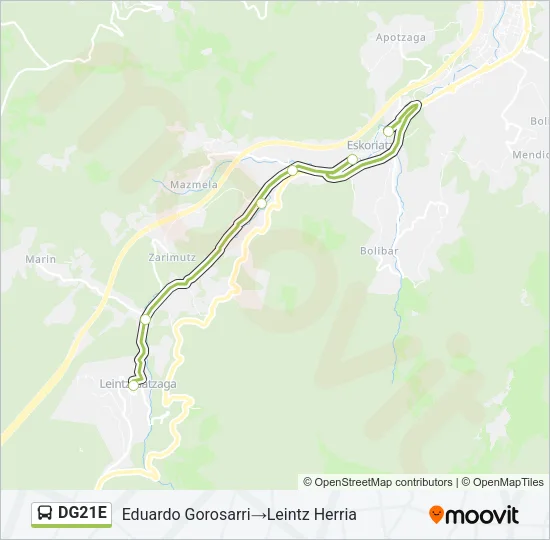 DG21E Bus Line Map