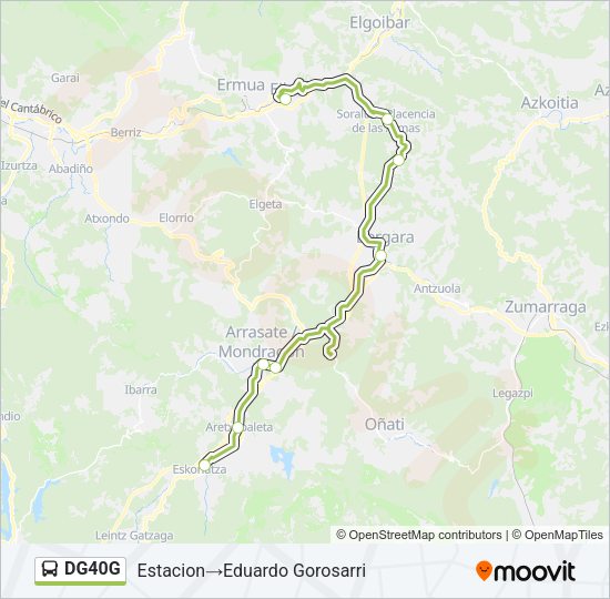 Mapa de DG40G de autobús