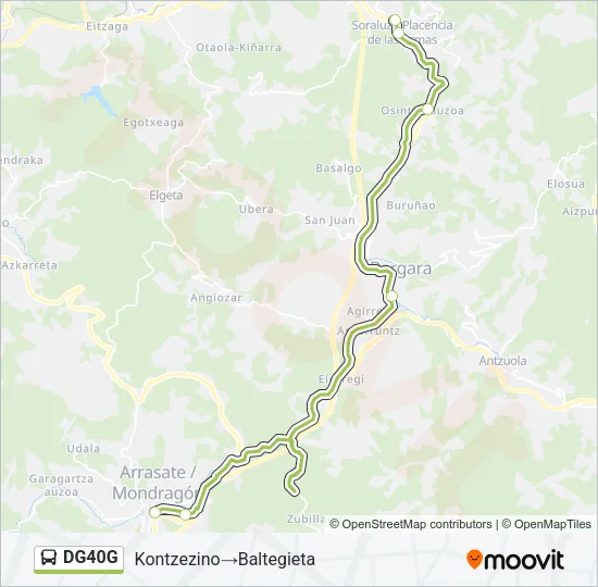 DG40G Bus Line Map