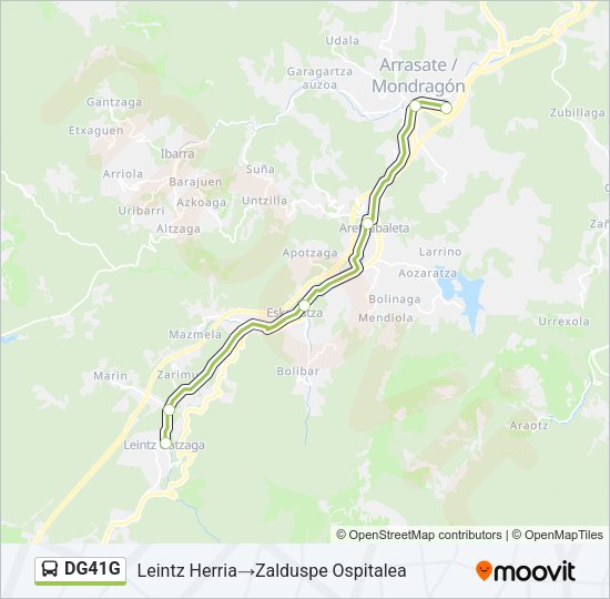 Mapa de DG41G de autobús