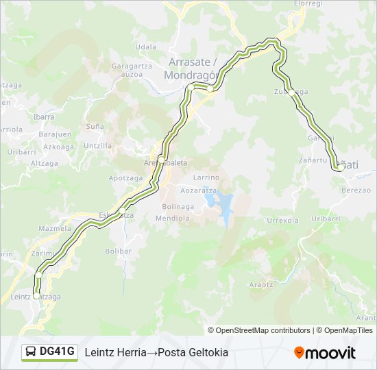 Mapa de DG41G de autobús