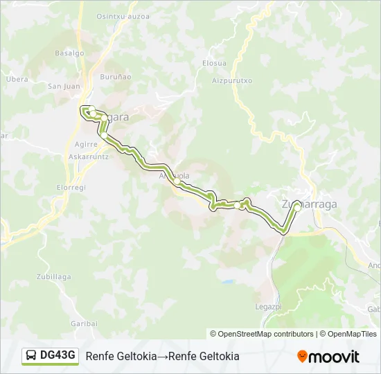 DG43G Bus Line Map