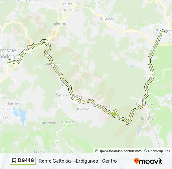 DG44G Bus Line Map