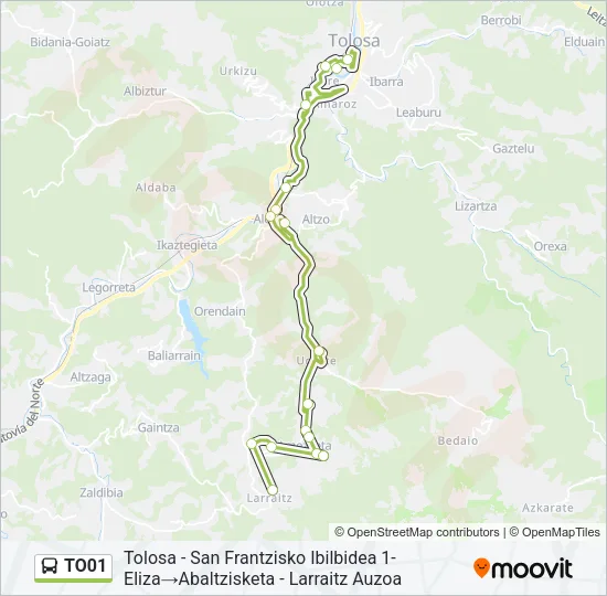 TO01 Bus Line Map