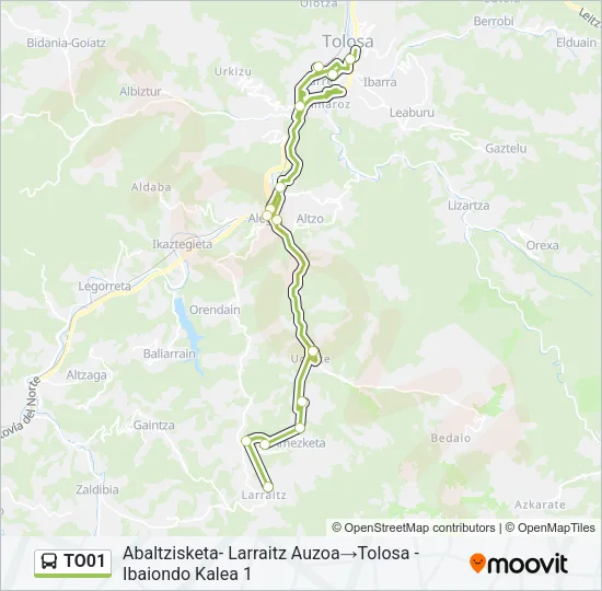 TO01 Bus Line Map