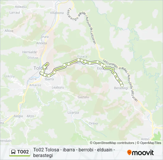 TO02 Bus Line Map