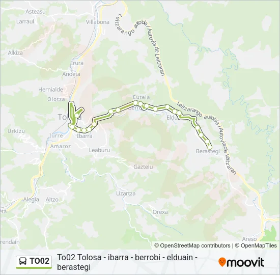 TO02 Bus Line Map