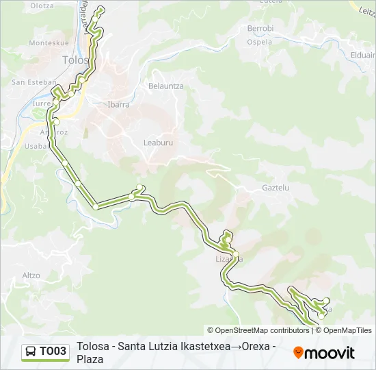 TO03 Bus Line Map