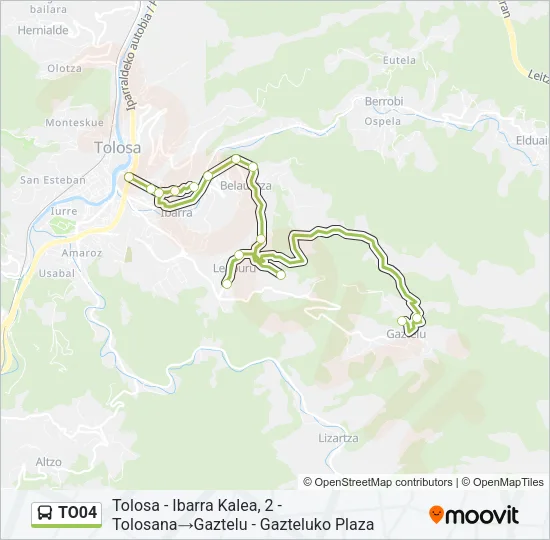 TO04 Bus Line Map