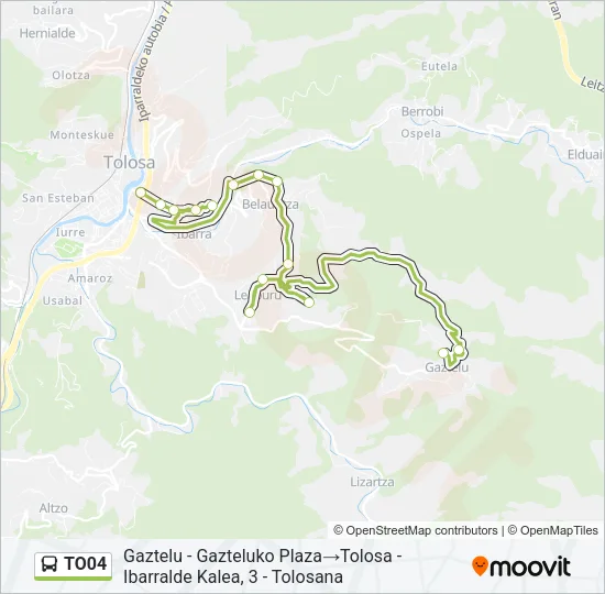 TO04 Bus Line Map
